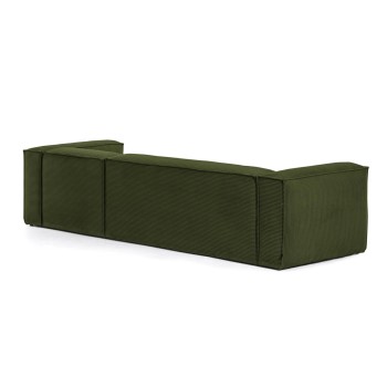 Blok 4-Sitzer-Sofa mit rechter Chaiselongue aus dickem Cord