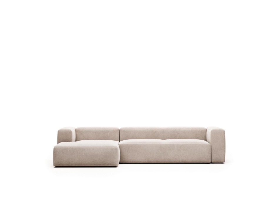 Blok 4-Sitzer Sofa Chaiselongue links beige 330 cm
