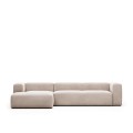 Blok 4-Sitzer Sofa Chaiselongue links beige 330 cm