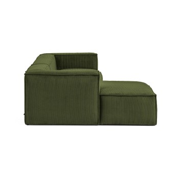 Blok 4-Sitzer-Sofa mit Chaiselongue links aus dickem Cord