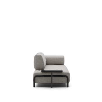 Compo 3-Sitzer-Sofa, graubeige, mit großem Tablett, 252 cm