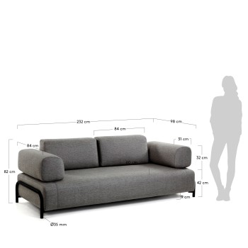 Compo 3-Sitzer-Sofa