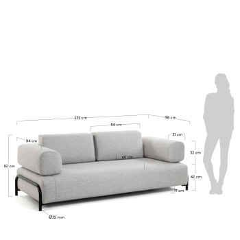 Compo 3-Sitzer-Sofa