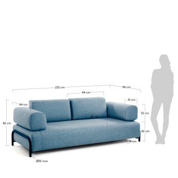 Compo 3-Sitzer-Sofa