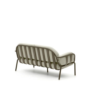 Joncols 2-Sitzer-Gartensofa aus grün lackiertem Aluminium, 164 cm