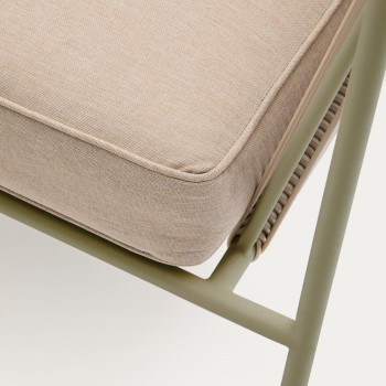 Zivia 2-Sitzer-Outdoor-Sofa aus Rohseil und grün verzinktem Stahl 178 cm