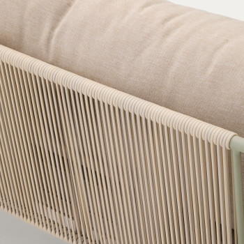 Zivia 2-Sitzer-Outdoor-Sofa aus Rohseil und grün verzinktem Stahl 178 cm