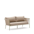 Zivia 2-Sitzer-Outdoor-Sofa aus Rohseil und grün verzinktem Stahl 178 cm