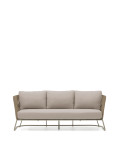 Saconca 3-Sitzer-Gartensofa aus Seil und beigefarbenem, verzinktem Stahl, 189 cm