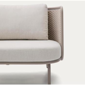 Sedalis 3-Sitzer-Outdoor-Sofa aus Aluminium und Seil