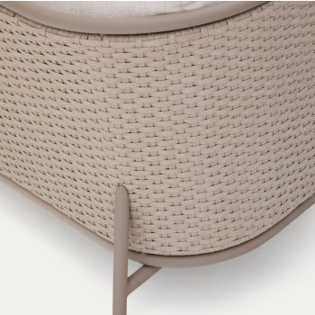 Sedalis 3-Sitzer-Outdoor-Sofa aus Aluminium und Seil