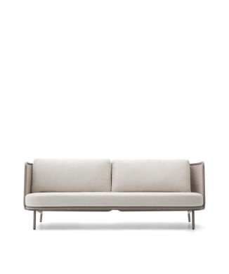 Sedalis 3-Sitzer-Outdoor-Sofa aus Aluminium und Seil