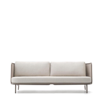 Sedalis 3-Sitzer-Outdoor-Sofa aus Aluminium und Seil