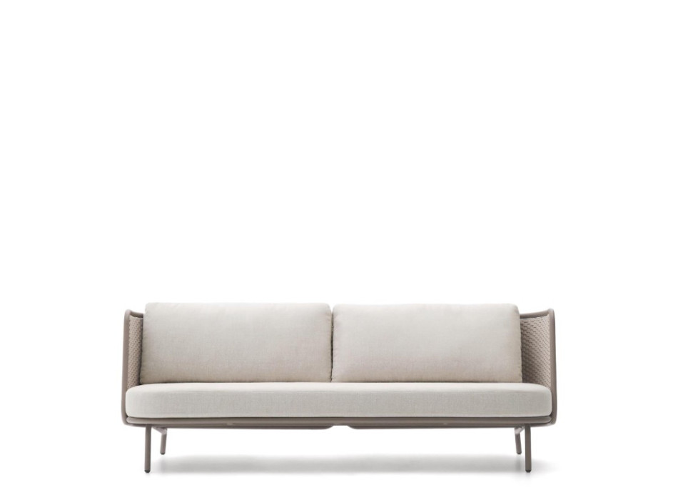 Sedalis 3-Sitzer-Outdoor-Sofa aus Aluminium und Seil