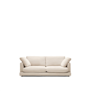 Gala 3-Sitzer-Sofa aus beigem Chenille FSC Mix Credit 210 cm