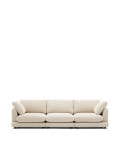 Gala 4-Sitzer-Sofa aus beigem Chenille FSC Mix Credit 300 cm