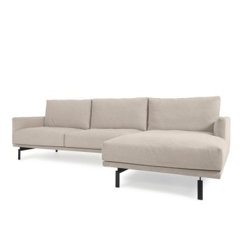 Galene 3-Sitzer-Sofa mit Chaiselongue rechts, beige, 254 cm
