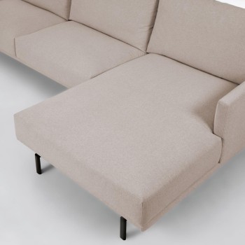 Galene 3-Sitzer-Sofa mit Chaiselongue rechts, beige, 254 cm