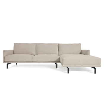 Galene 3-Sitzer-Sofa mit Chaiselongue rechts, beige, 254 cm