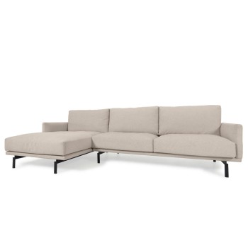 Galene 3-Sitzer-Sofa mit Chaiselongue links, beige, 254 cm