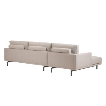 Galene 3-Sitzer-Sofa mit Chaiselongue links, beige, 254 cm