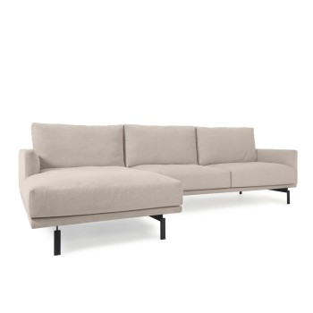Galene 3-Sitzer-Sofa mit Chaiselongue links, beige, 254 cm
