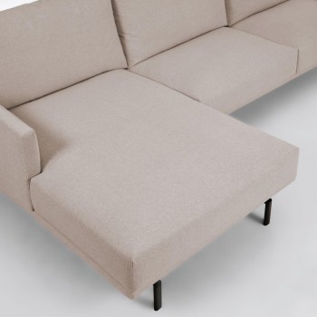 Galene 3-Sitzer-Sofa mit Chaiselongue links, beige, 254 cm