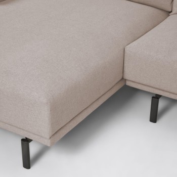 Galene 3-Sitzer-Sofa mit Chaiselongue links, beige, 254 cm