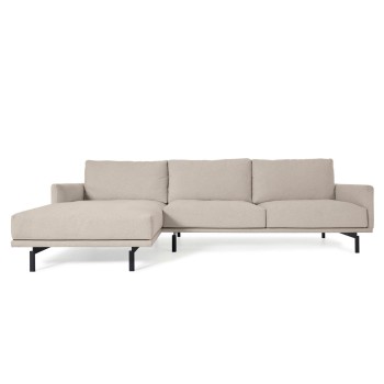 Galene 3-Sitzer-Sofa mit Chaiselongue links, beige, 254 cm
