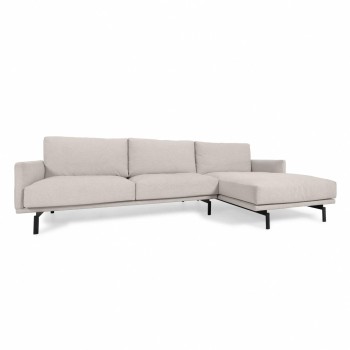 Galene 4-Sitzer-Sofa mit Chaiselongue rechts, beige, 314 cm