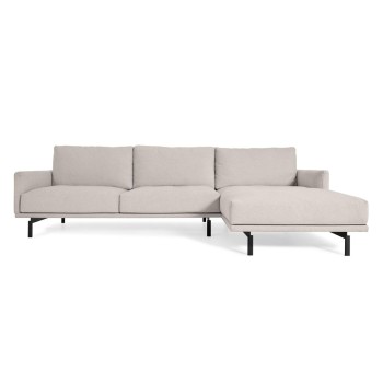 Galene 4-Sitzer-Sofa mit Chaiselongue rechts, beige, 314 cm