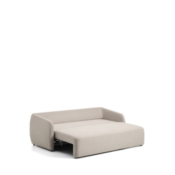 Laira 3-Sitzer-Schlafsofa aus beigem Chenille, 218 cm FSC Mix Credit