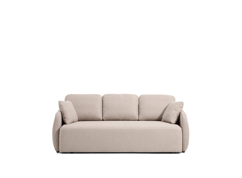 Laira 3-Sitzer-Schlafsofa aus beigem Chenille, 218 cm FSC Mix Credit