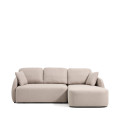 Laira 3-Sitzer-Schlafsofa aus beigem Chenille mit Chaiselongue rechts 246 cm FSC Mix Credit