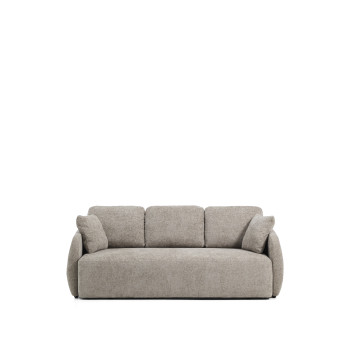 Laira 3-Sitzer-Schlafsofa aus taubengrauem Chenille, 218 cm, FSC Mix Credit