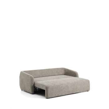 Laira 3-Sitzer-Schlafsofa aus taubengrauem Chenille, 218 cm, FSC Mix Credit