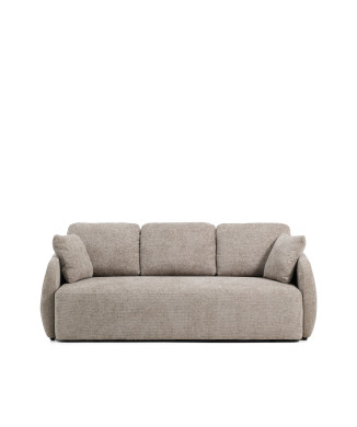 Laira 3-Sitzer-Schlafsofa aus taubengrauem Chenille, 218 cm, FSC Mix Credit