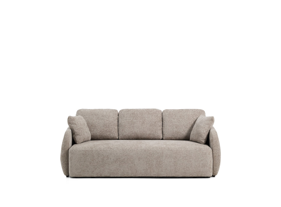 Laira 3-Sitzer-Schlafsofa aus taubengrauem Chenille, 218 cm, FSC Mix Credit