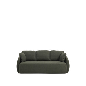 Laira 3-Sitzer-Schlafsofa aus dunkelgrünem Chenille, 218 cm FSC Mix Credit