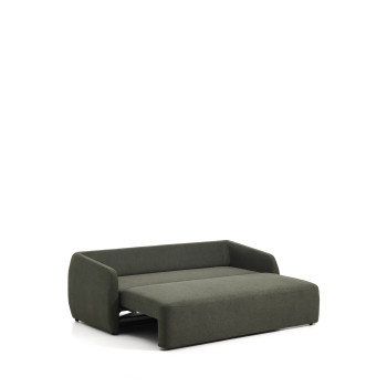 Laira 3-Sitzer-Schlafsofa aus dunkelgrünem Chenille, 218 cm FSC Mix Credit