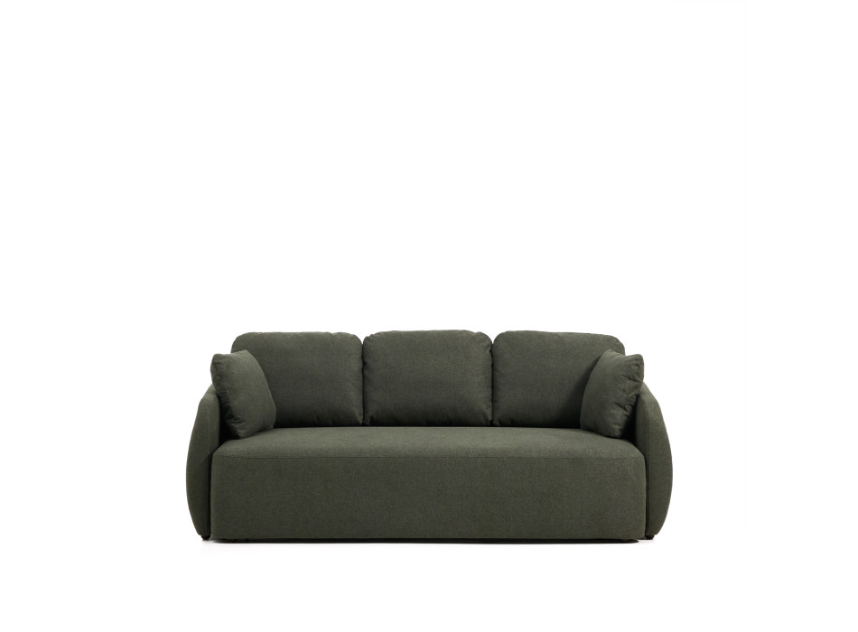 Laira 3-Sitzer-Schlafsofa aus dunkelgrünem Chenille, 218 cm FSC Mix Credit