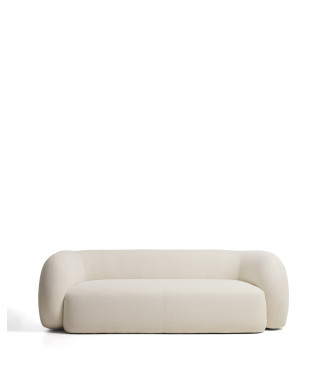 Martina 3-Sitzer-Sofa aus ecrufarbenem Chenille, 246 cm, FSC Mix-zertifiziert