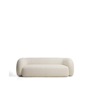 Martina 3-Sitzer-Sofa aus ecrufarbenem Chenille, 246 cm, FSC Mix-zertifiziert
