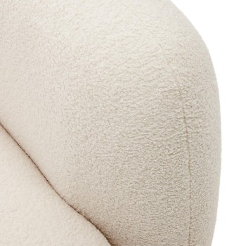 Martina 3-Sitzer-Sofa aus ecrufarbenem Bouclé-Stoff 