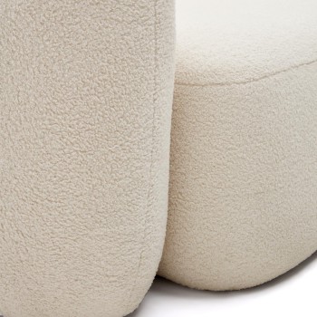 Martina 3-Sitzer-Sofa aus ecrufarbenem Bouclé-Stoff 