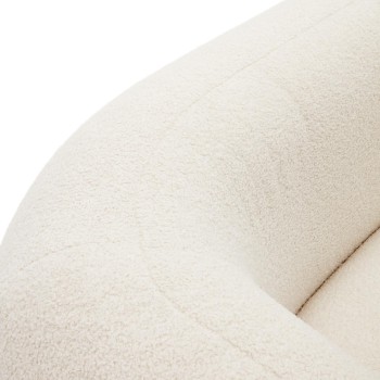 Martina 3-Sitzer-Sofa aus ecrufarbenem Bouclé-Stoff 