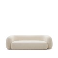 Martina 3-Sitzer-Sofa aus ecrufarbenem Bouclé-Stoff 