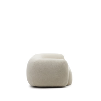 Martina 3-Sitzer-Sofa aus ecrufarbenem Kunstschaffell, 246 cm FSC Mix Credit