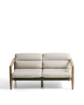 Menfi 2-Sitzer-Sofa aus massivem Akazienholz und grünem Seil, 136 cm, FSC 100 %