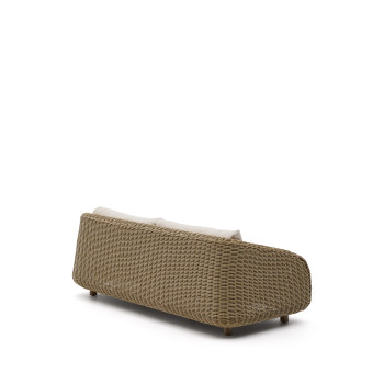 Meria 3-Sitzer-Sofa aus synthetischem Rattan und Beinen aus 100 % FSC-zertifiziertem Akazienholz, 208 cm